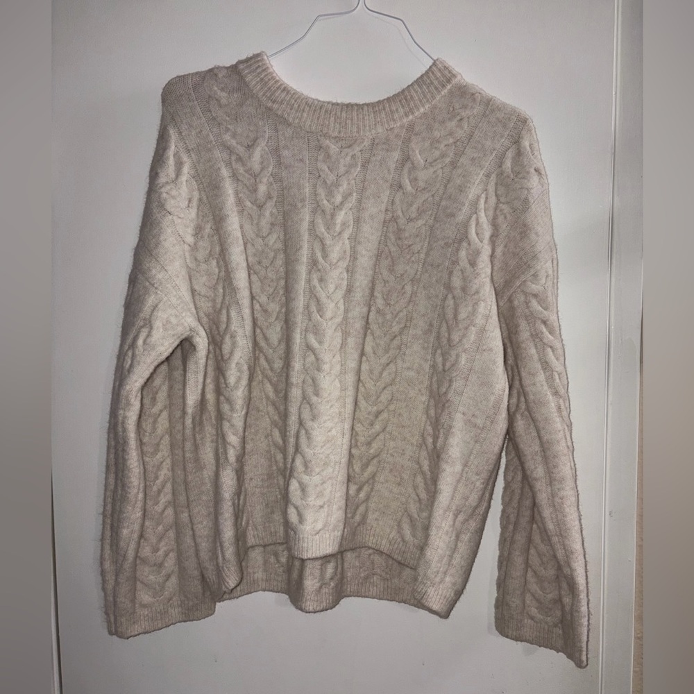 Joie Cable Knit Sweater | Cream Chunky Knit Pullover | Cozy Luxe Minimalist